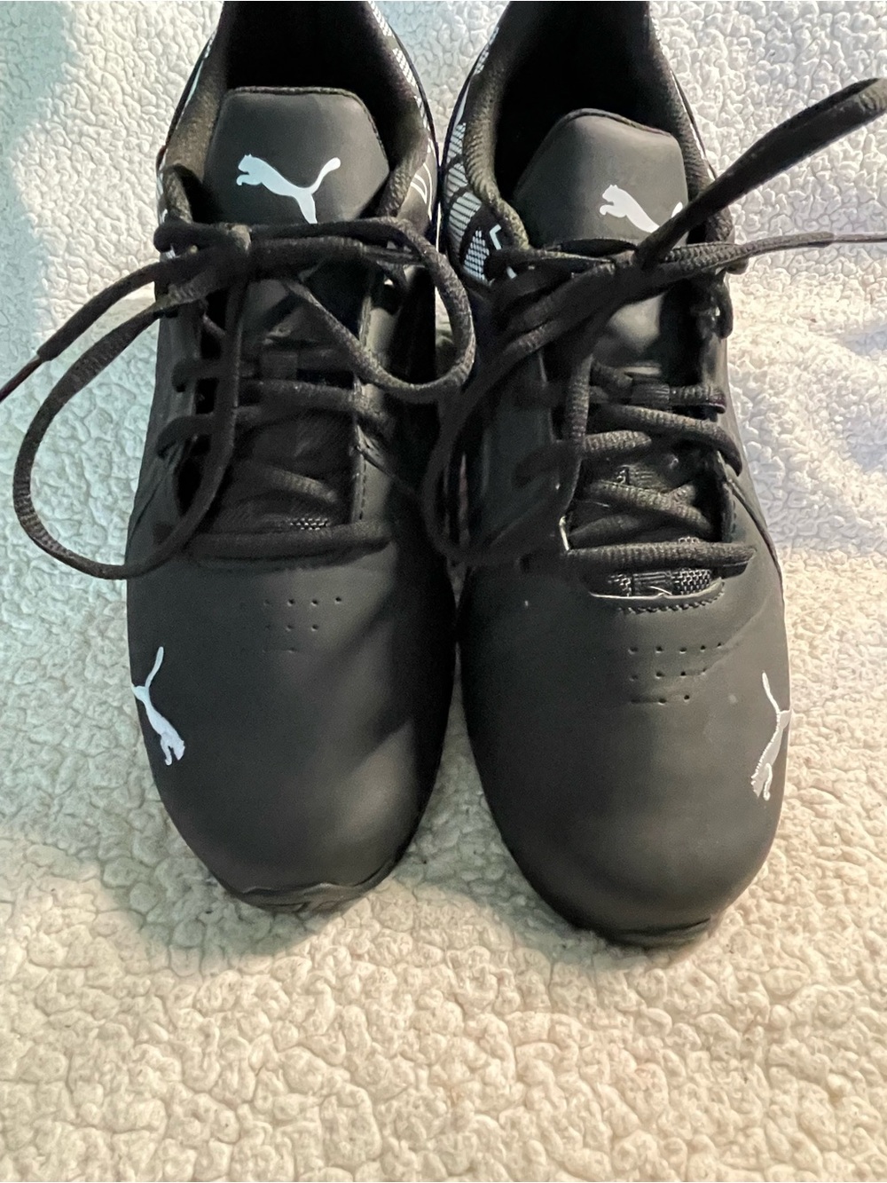 Puma Black Sneakers with White Puma Logos